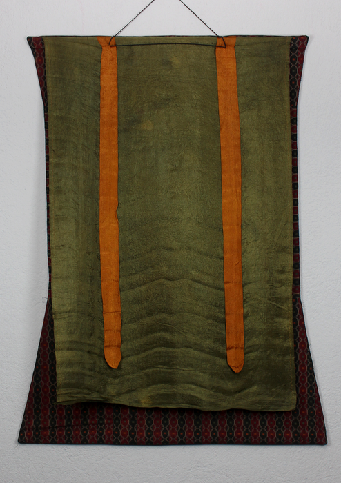 Antique OM Mandala Brocade Thangka Painting