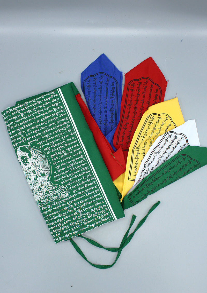 Vertical Mixed Deities Screen Print Tibetan Prayer Flags