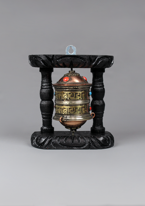 OM Mani Prayer Wheel Wall Hanging