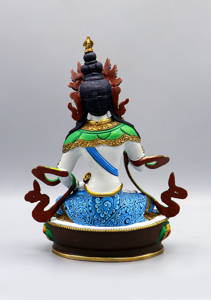 Vajrasattva Handpainted Statue 9"H by Archana Shakya