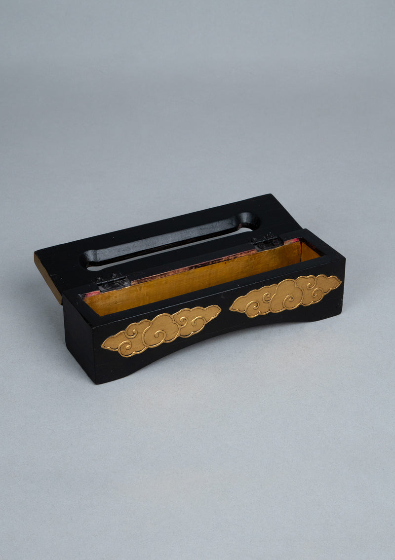 Handpainted Tibetan Clouds Wooden Incense Burner