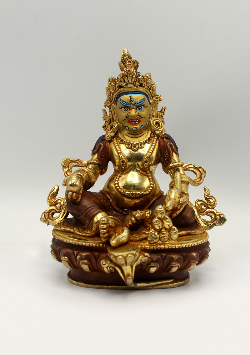 Jambhala God of Wealth  2K Gold  Statue 6"H