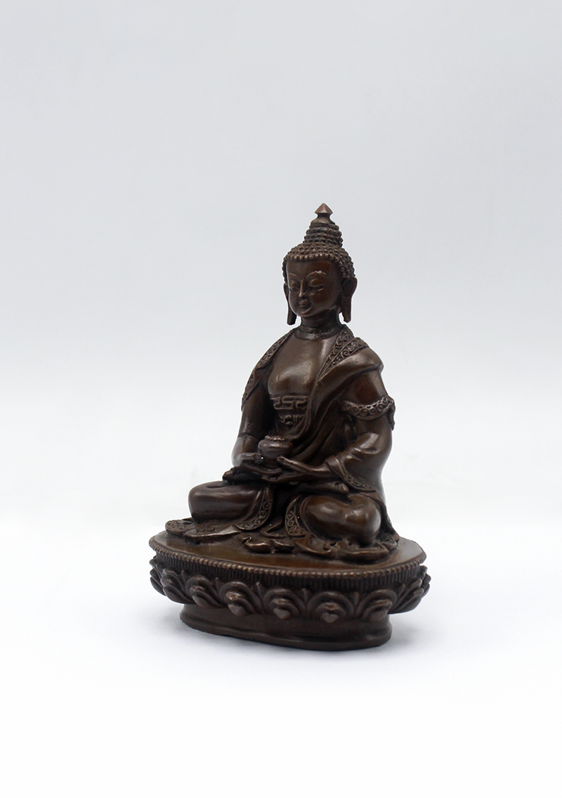 Copper Amitabha Buddha Statue 3.5"H