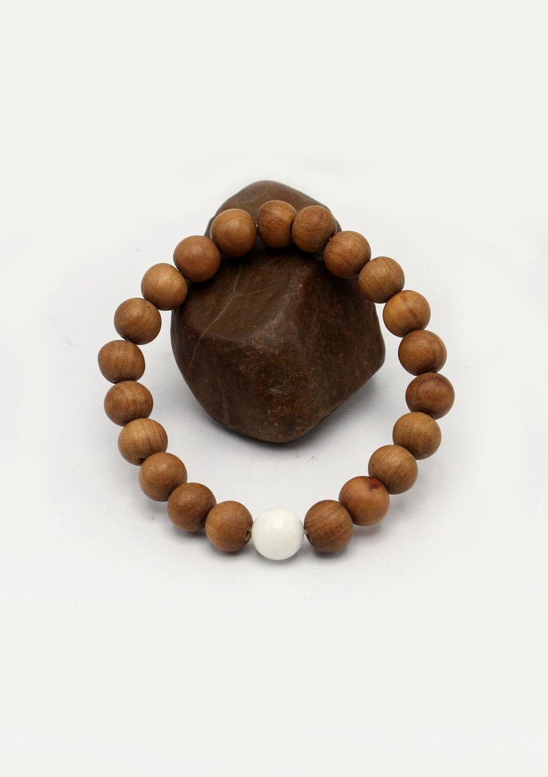 Seven Chakra Sandalwood Mala Bracelet