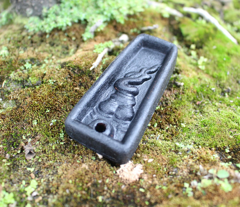 Eternal Flame Trapezoid Clay Incense Burner