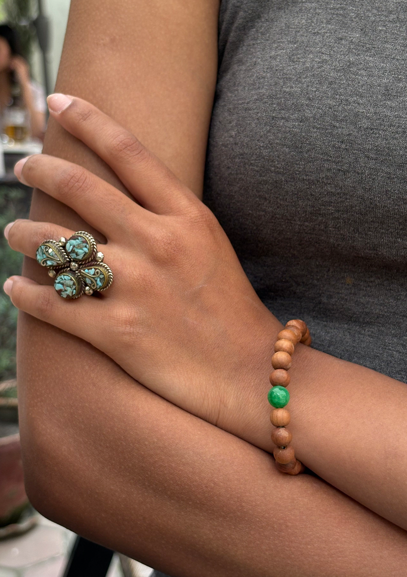 Seven Chakra Sandalwood Wrist Mala