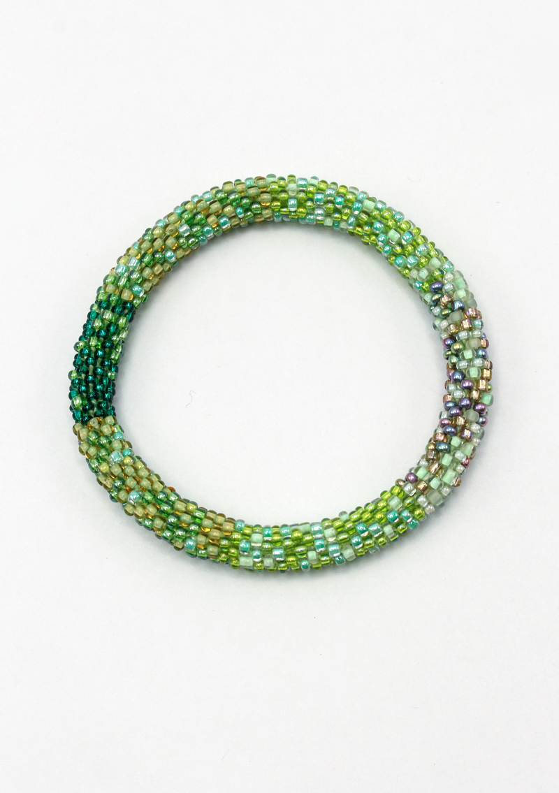 Roll on Beads Forest Green Bracelet