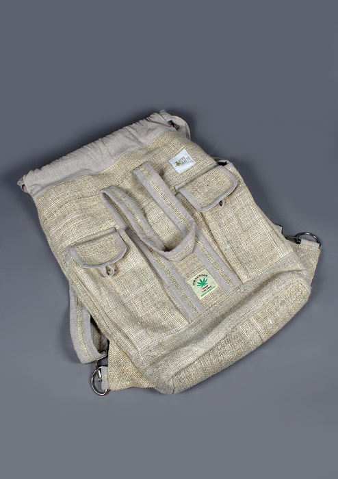 Natural Himalayan Hemp Drawstring Rucksack