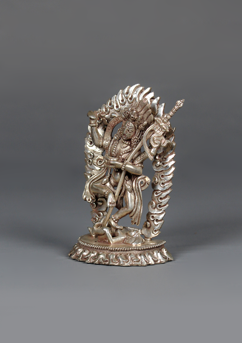 Sterling Silver Jogini Statue 9.5 cm
