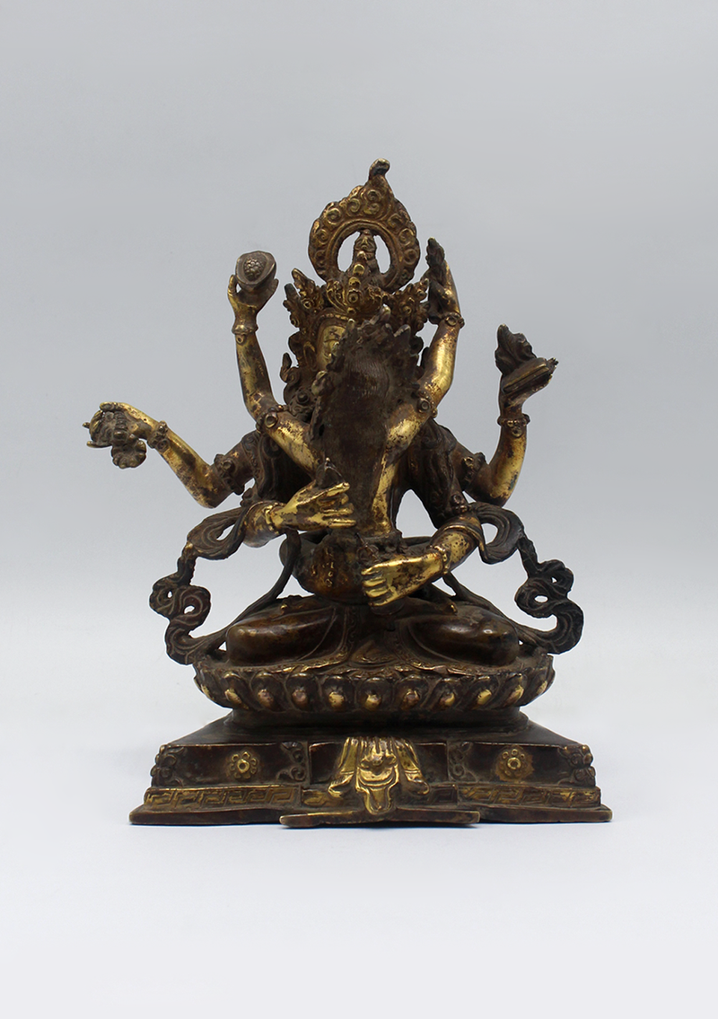 Copper Vajrasattwa Shakti Statue 6.5"H