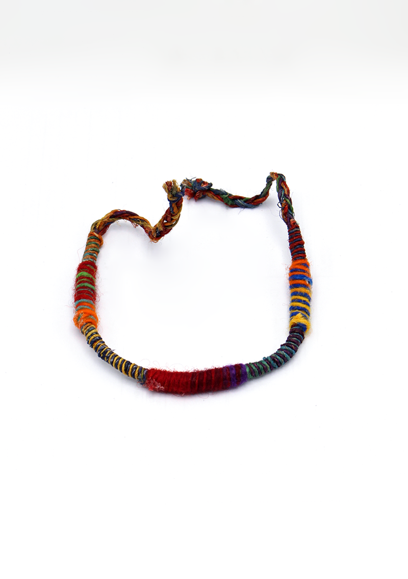 Hemp Braided Red Unisex Wrist Bracelet