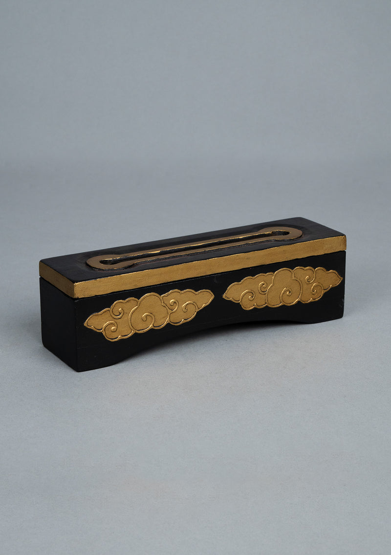 Handpainted Tibetan Clouds Wooden Incense Burner