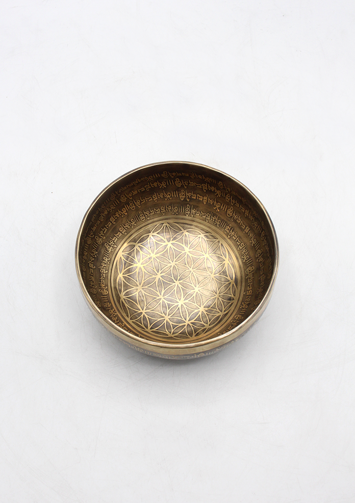 Tibetan Flower of Life Singing Bowl 6"