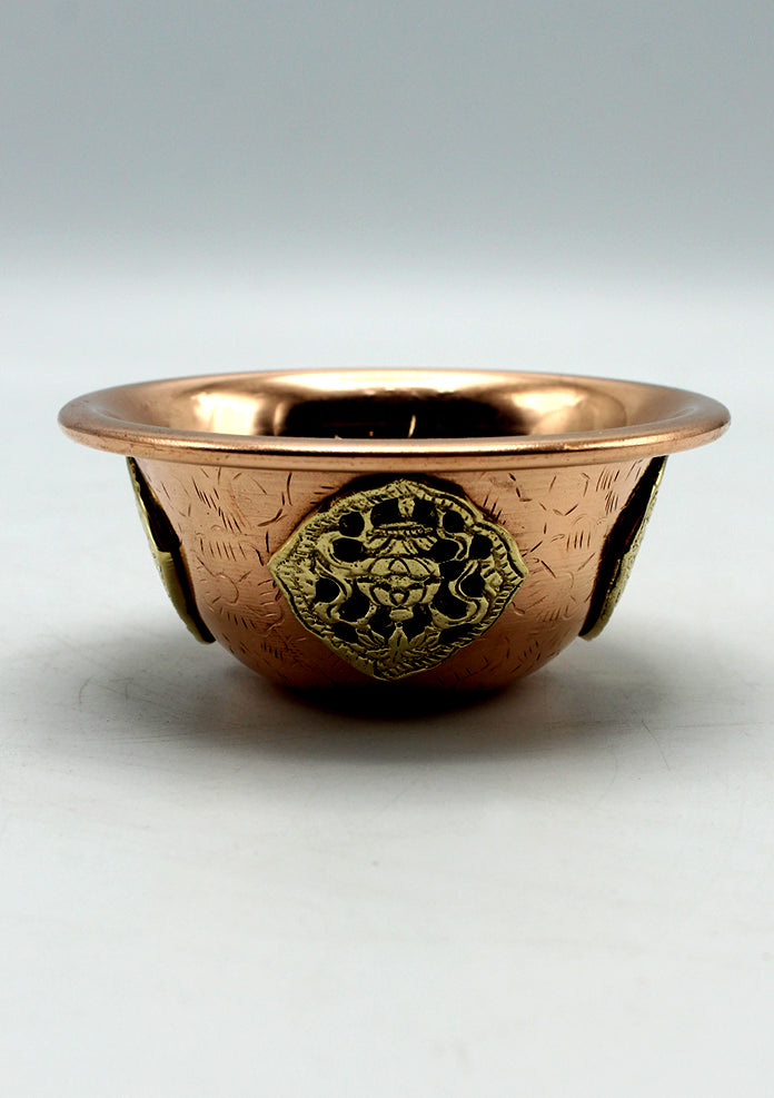 Set of Seven Eight Auspicious Tibetan Offering Bowl  3.2" - Medium