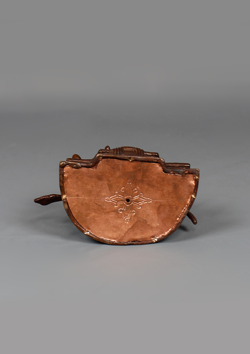 Copper Oxidized Dzambala Statue 6.5"H