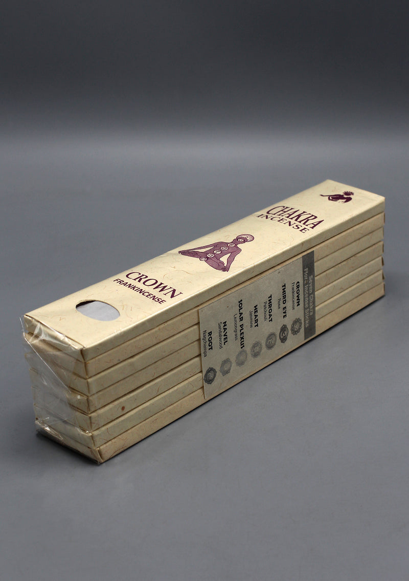 Seven Chakra Incense Sticks Set with Free Wooden Burner