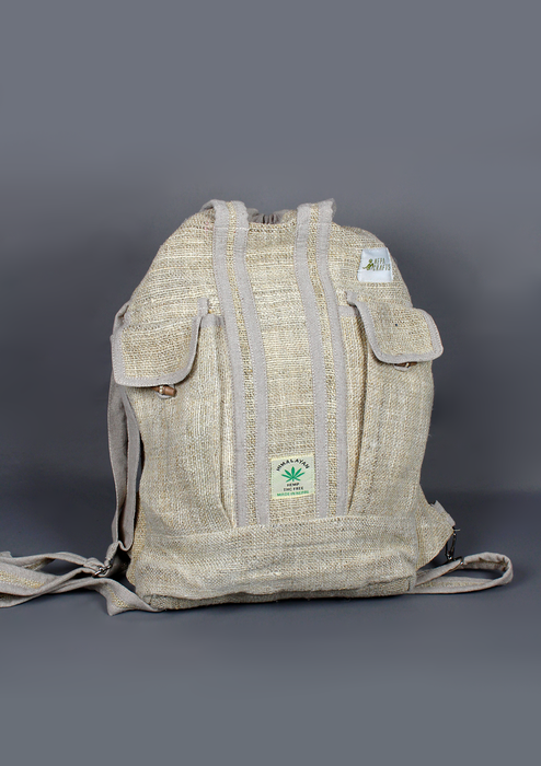 himalayan hemp mini backpack Natural Himalayan Hemp Drawstring Rucksack