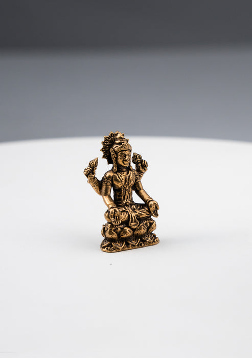 Brass Mini Hindu Goddess Statues 1"