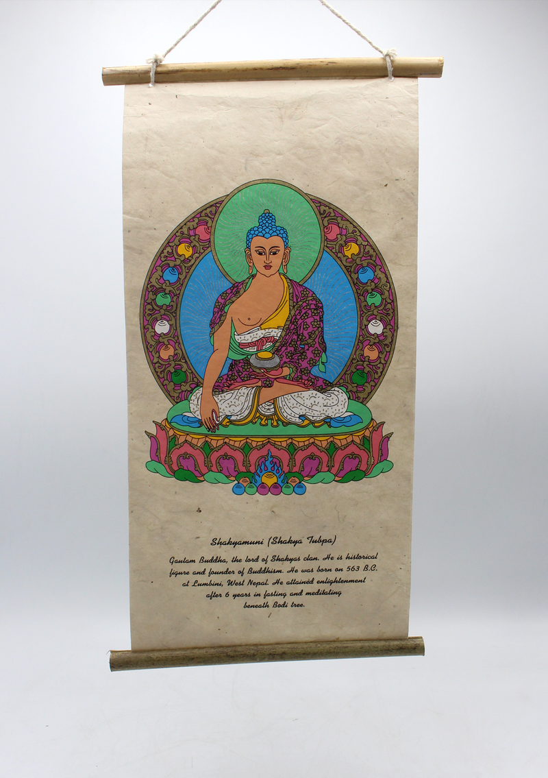 Shakyamuni Buddha Printed Lokta PaperWall Hanging