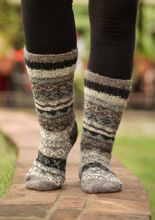 Himalayan Hand-Knitted Woollen Socks – Sacred Treasures