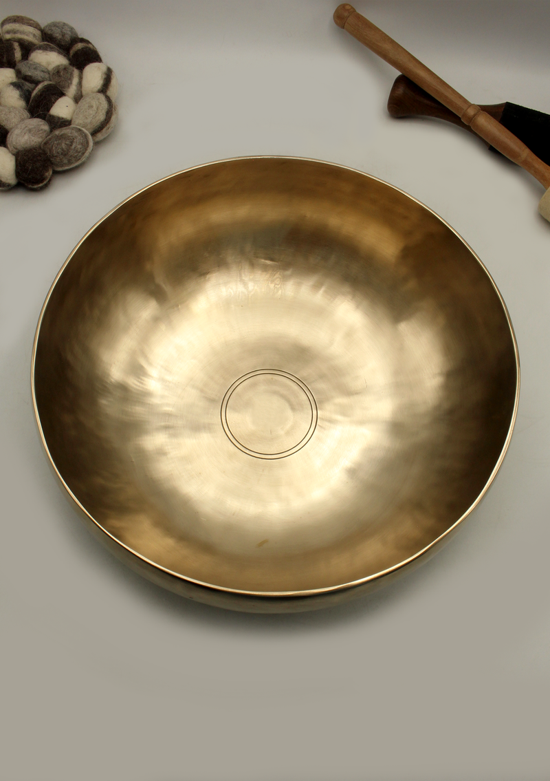 Tibetan Hand Hammered Large Sound Healing Singing Bowl 13"