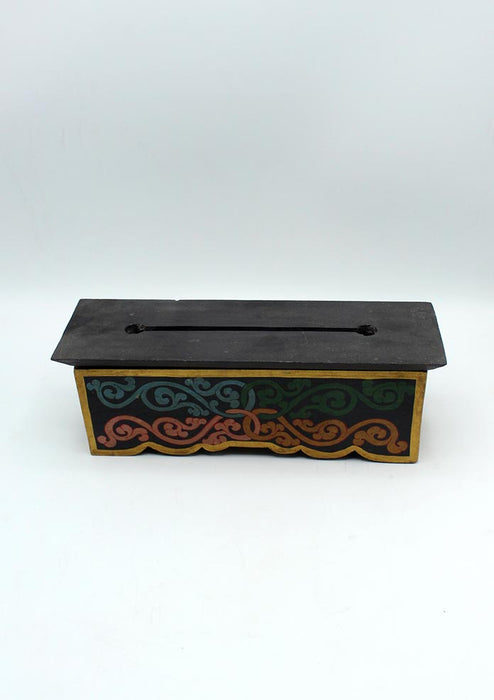 Floral Painted Wooden Incense Burner Box