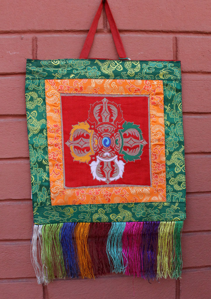 Tibetan Dorjee Brocade Wall Hanging Banner