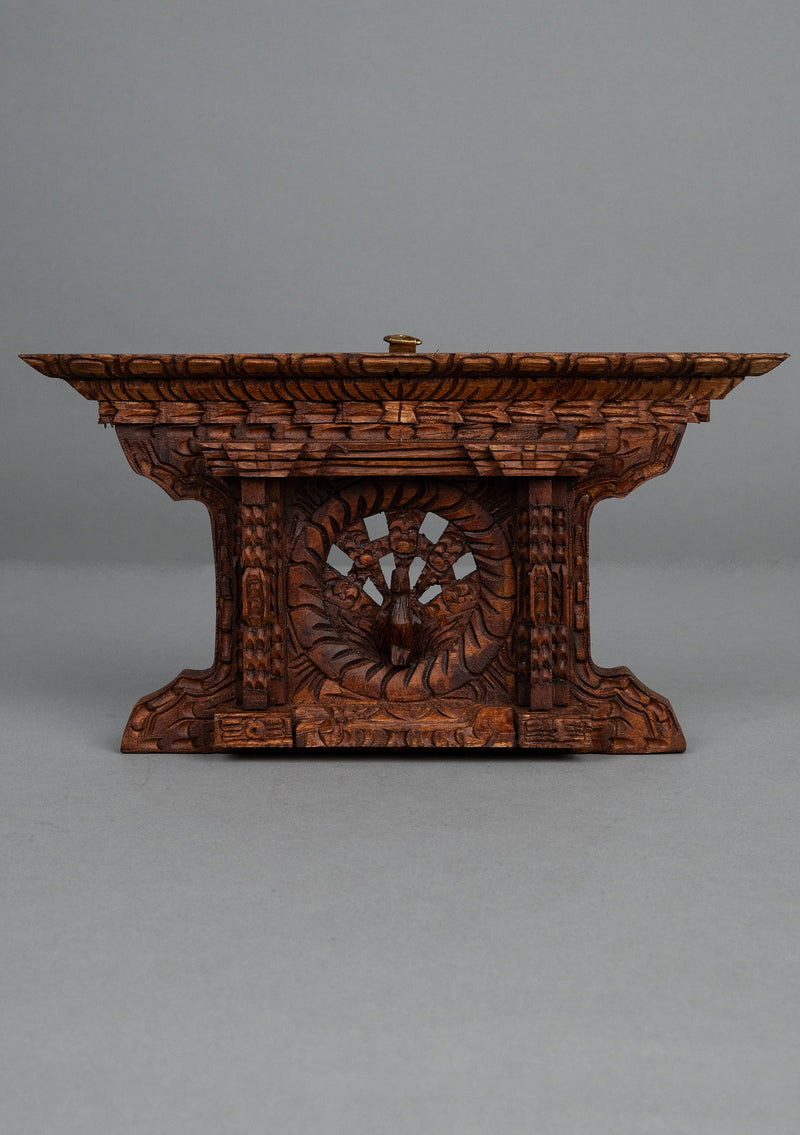 Exquiste Peacock Wooden  Window Handcrafted Heritage of Bhaktapur