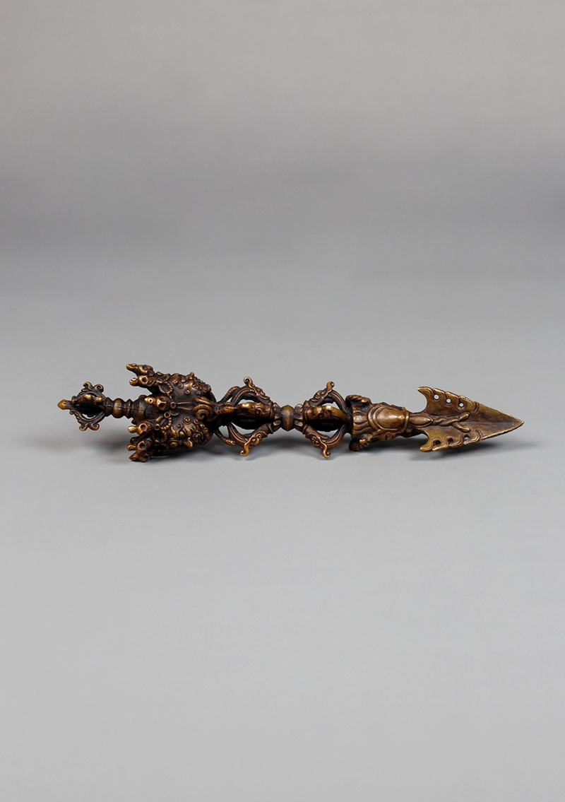 Copper  Oxydized  Phurba/Dagger 6" H