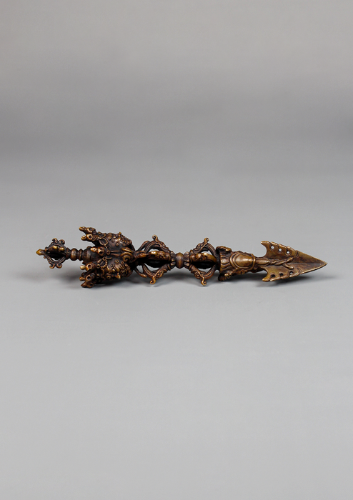 Copper  Oxydized  Phurba/Dagger 6" H