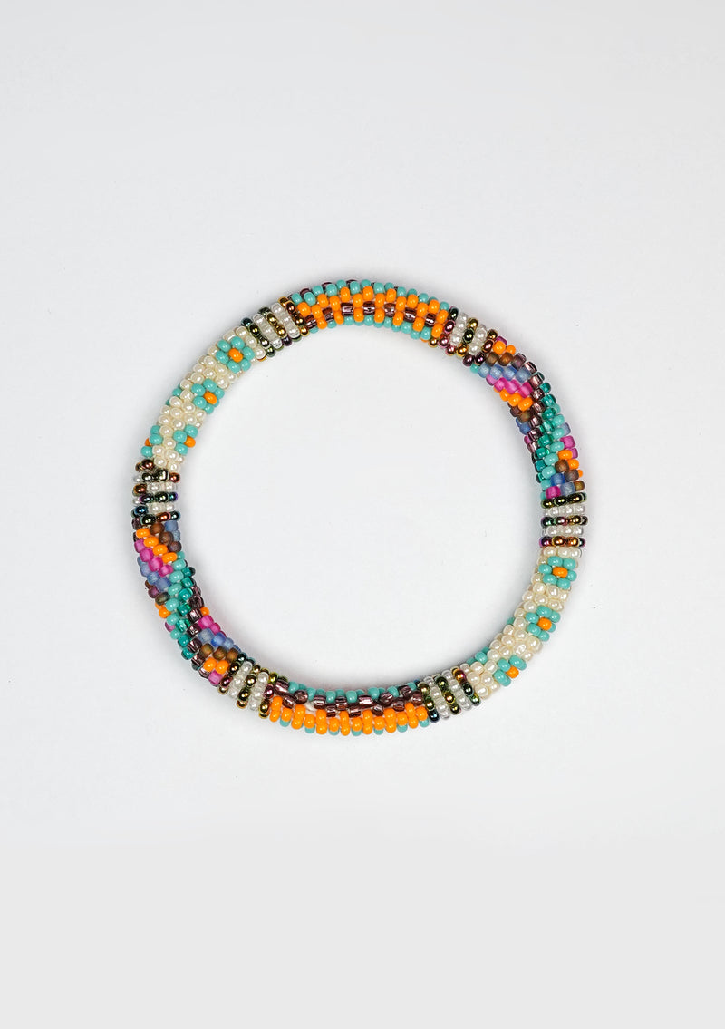 Coastal Confetti Nepalese Roll Bead Bracelet – Handmade Fair Trade Jewelry