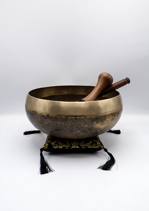 Practitioner Grade Raw Black Singing Bowl 10"