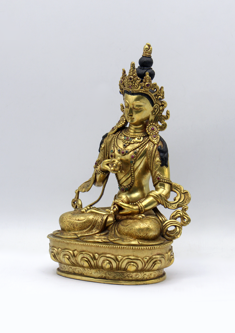 Masterpiece 24 K Gold Vajrasattva Statue 9"H
