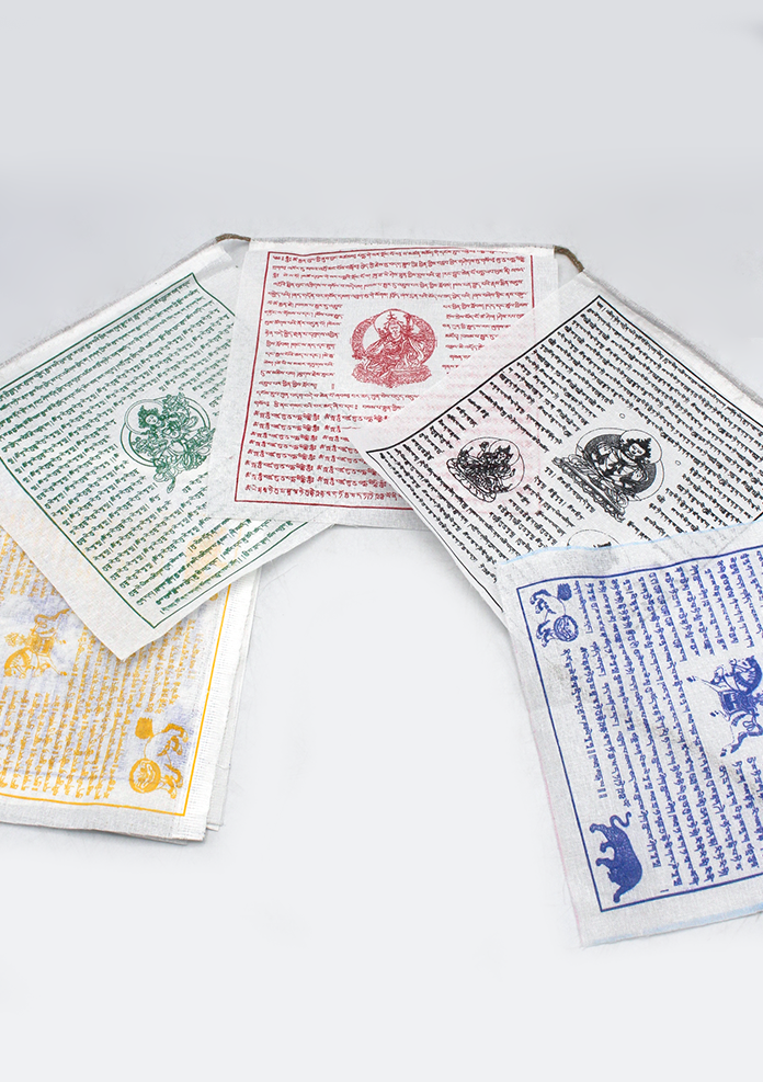 Biodegradable Pure Cotton Tibetan Prayer Flags- Medium and Small
