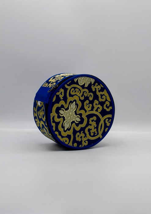 Full Moon Singing Bowl Brocade Travel Bag  6"