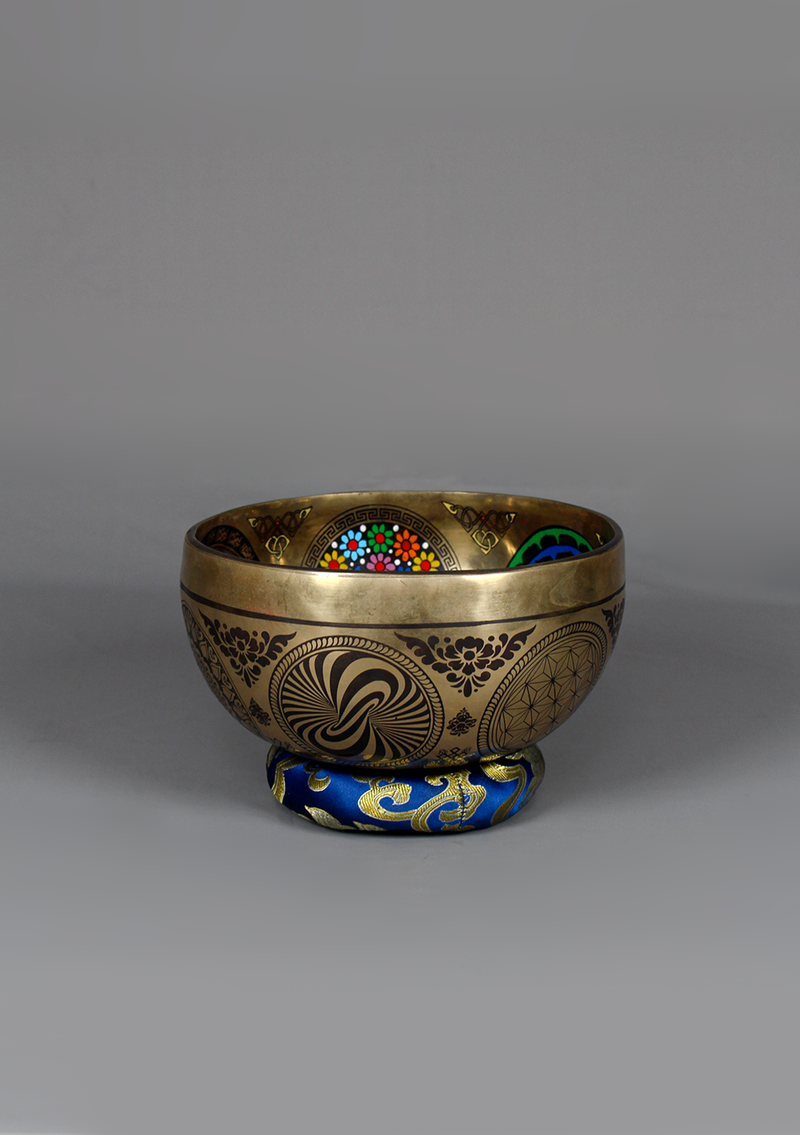 Hand Painted Seven Chakra Singing Bowl 7"