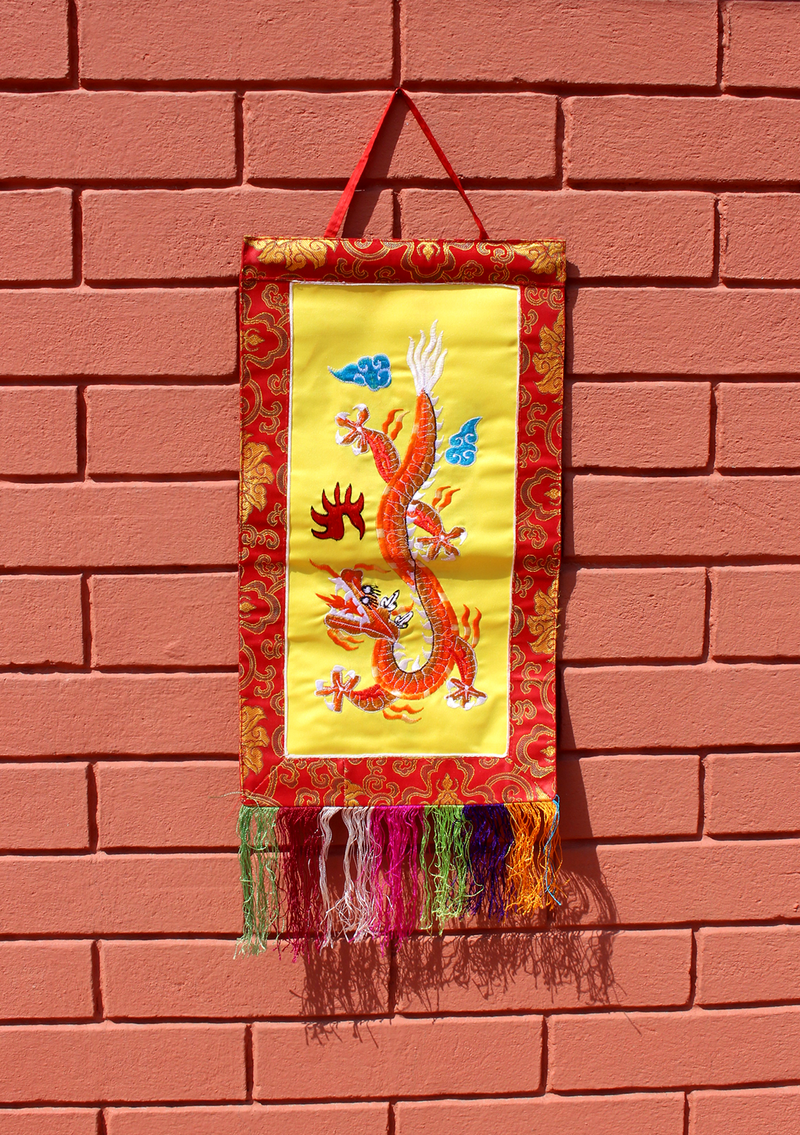 Dragon Embroidery Wall Hanging Banner