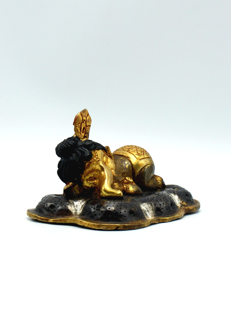 Sleeping Baby Ganesha Brass Statue 2.2 Inch