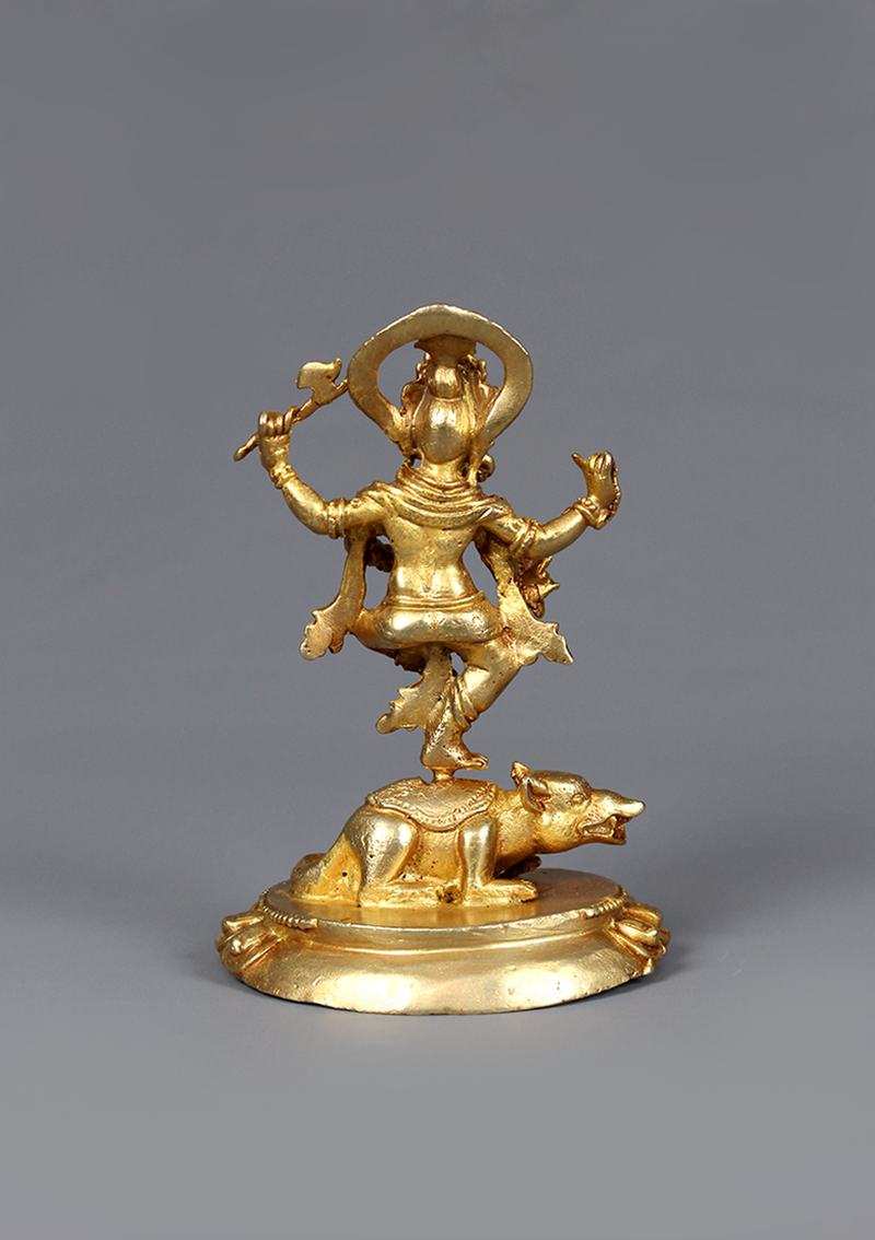 Fully Gold Plated Ganesh Mini Statue 4"H