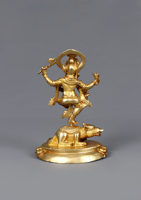 Fully Gold Plated Ganesh Mini Statue 4"H