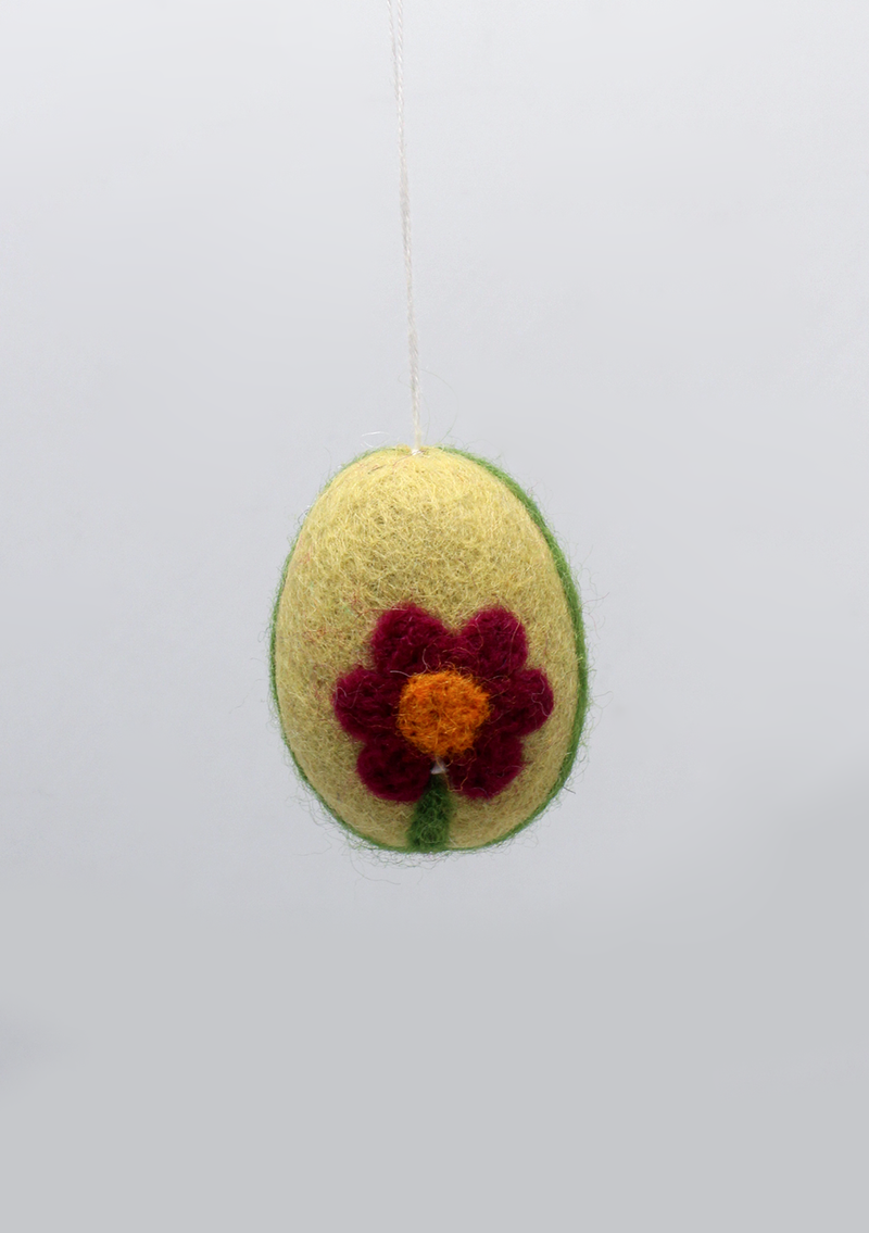 Multi Color Handmade Felt Easter Egg Ornaments