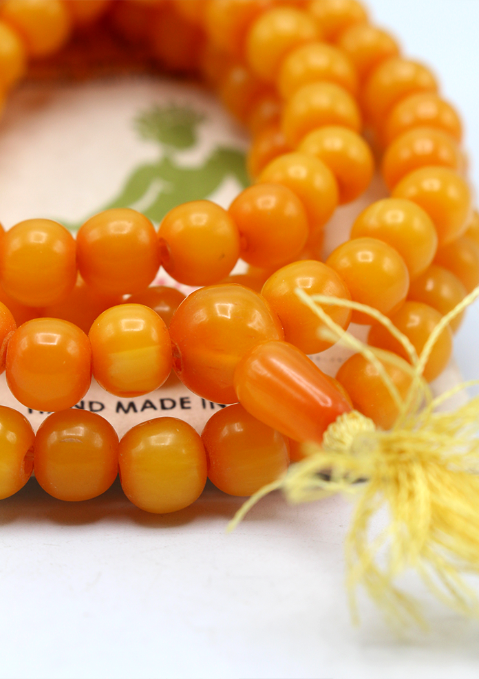 Faux Amber Beads  Prayer Mala