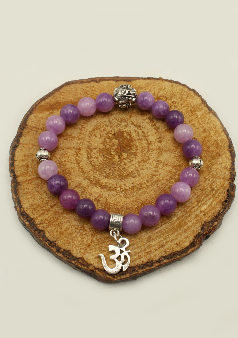 Purple Amethyst  Wrist Mala Bracelet