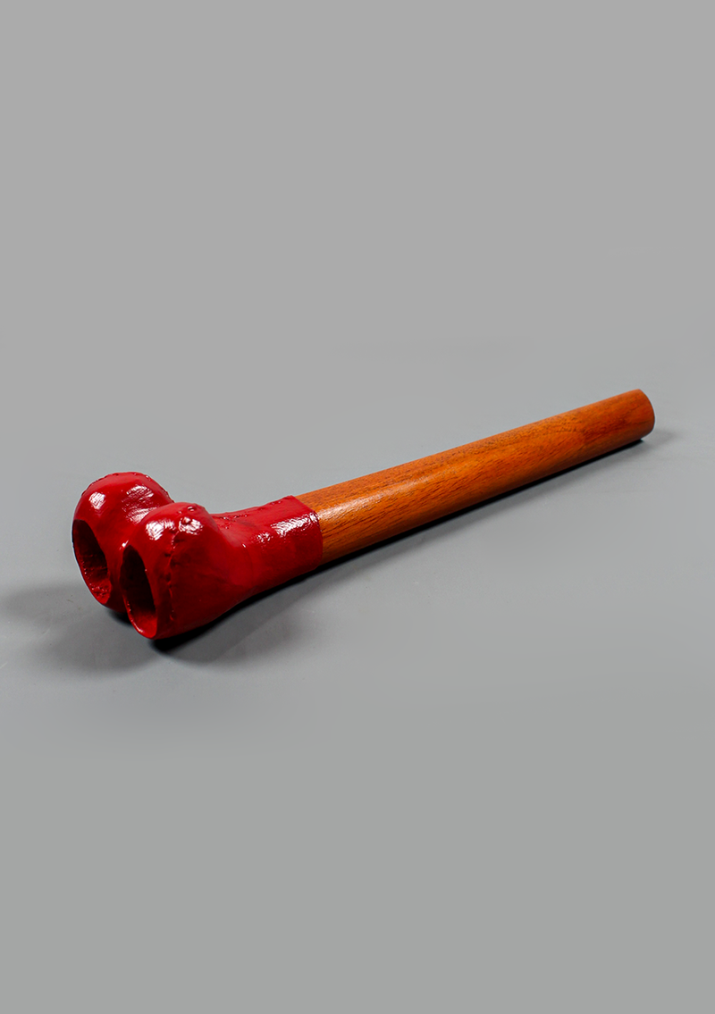 Handcrafted Tibetan Wooden Kangling – Traditional Ritual Trumpet