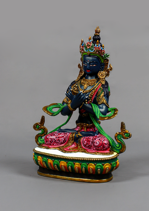 Vajradhara Handpainted Gold Gilded Statue