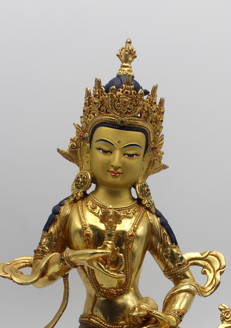 Masterpiece 24 K Partly Gold Plated Vajrasattva Statue