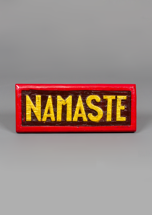 Wooden NAMASTE Door Hanging Plaque