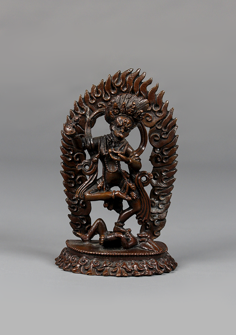 Copper Simhamukha Statue 3.75"