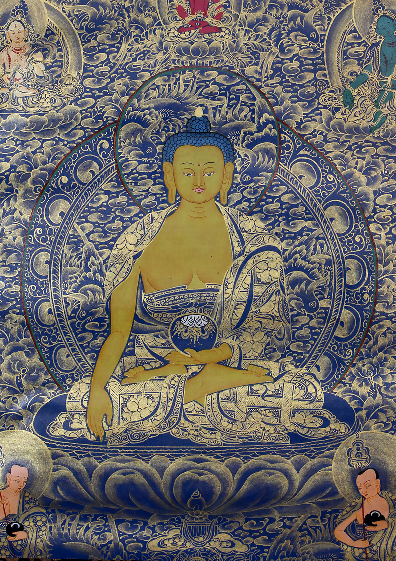 Shakyamuni Buddha Brocade Thangka Painting
