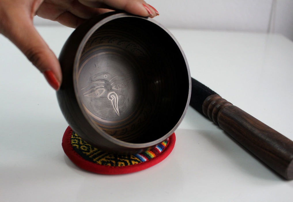 Buddha Eye Etched Tibetan Singing Bowls